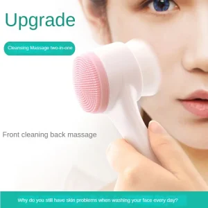 Silica Gel Facial Brush Double Sided Facial Cleanser