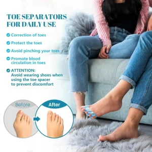 1Pair Soft Silicone Toe Separator Cushion